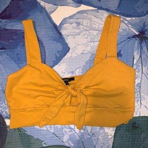 Yellow Forever 21 Crop Top Size M